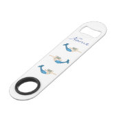 Blaue Schwanz Meerjungfrau schwimmen Thunder_Cove Speed Flaschenöffner (Vorderseite Schrägansicht)