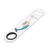 Blaue Schwanz Meerjungfrau schwimmen Thunder_Cove Speed Flaschenöffner (Rückseite Schrägansicht)