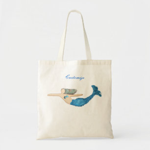 Blaue Schwanz Meerjungfrau schwimmen Thunder_Cove Tragetasche