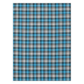 Blaue Schwarz-Weiß-Karo-Tartan-Musterdesign  Tischdecke (Vorderseite)
