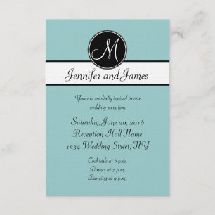 Blaue Schwarz-weiße Begleitkarte