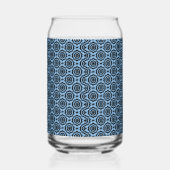 Blaue schwarze Blumen nahtloses Muster Dosenglas (Links)