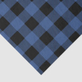 Blaue schwarze Buffalo-Karo-Gingham-Holzfäller Seidenpapier (Detail)
