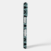 Blaue schwarze Karo-Argyle-Muster Case-Mate iPhone Hülle (Rückseite / Rechts)