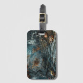 blaue schwarze Leiter Gepäckanhänger (Vorderseite Vertikal)