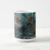 blaue schwarze Leiter Kaffeetasse (Mittel)
