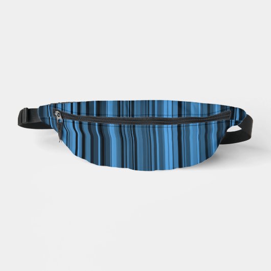Blaue schwarze Streifen Bauchtasche (Vorderseite)