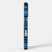 Blaue schwarze Streifen Case-Mate iPhone Hülle (Rückseite / Rechts)