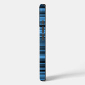 Blaue schwarze Streifen Case-Mate iPhone Hülle (Rückseite / Links)