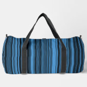 Blaue schwarze Streifen Duffle Bag (Vorderseite)