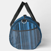 Blaue schwarze Streifen Duffle Bag (Rechts)