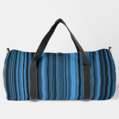 Blaue schwarze Streifen Duffle Bag (Rückseite)