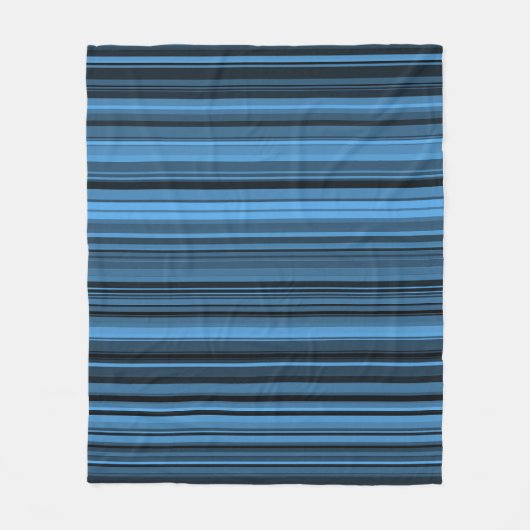 Blaue schwarze Streifen Fleecedecke (Vorderseite)