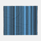 Blaue schwarze Streifen Fleecedecke (Vorderseite (Horizontal))