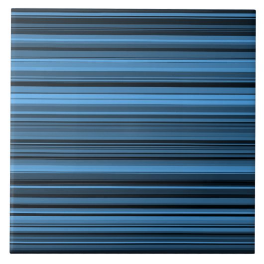 Blaue schwarze Streifen Fliese (Vorderseite)