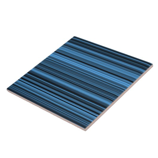 Blaue schwarze Streifen Fliese (Seite)