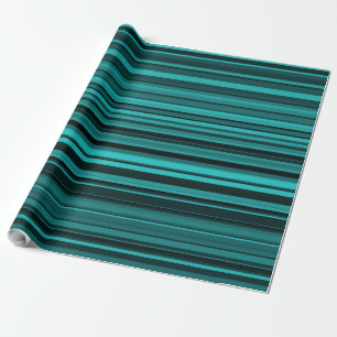Blaue schwarze Streifen Geschenkpapier