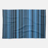 Blaue schwarze Streifen Geschirrtuch (Horizontal)