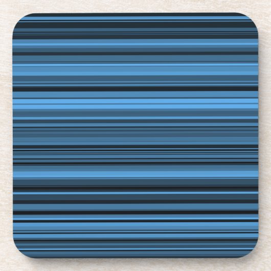 Blaue schwarze Streifen Getränkeuntersetzer (Vorderseite)