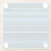 Blaue schwarze Streifen Glasuntersetzer (Rückseite)