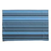 Blaue schwarze Streifen Kissenbezug (Vorderseite-Rechts)