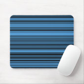 Blaue schwarze Streifen Mousepad (Mit Mouse)