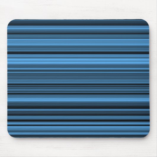Blaue schwarze Streifen Mousepad (Vorne)