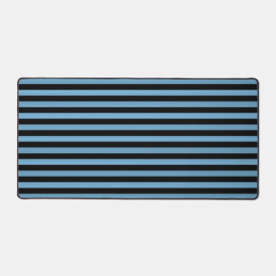 Blaue schwarze Streifen Nahtloses Muster Schreibtischunterlage