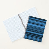 Blaue schwarze Streifen Notizblock (Innenseite)