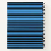 Blaue schwarze Streifen Notizblock (Rückseite)