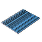 Blaue schwarze Streifen Notizblock (Linke Seite)