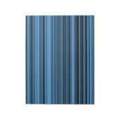 Blaue schwarze Streifen Notizblock (Rotiert)