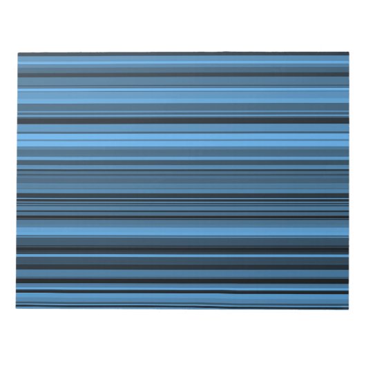 Blaue schwarze Streifen Notizblock (Vorderseite)