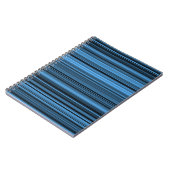 Blaue schwarze Streifen Notizblock (Linke Seite)
