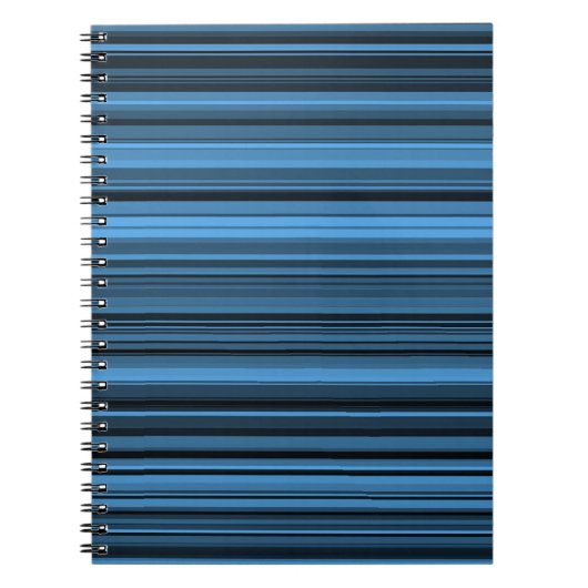 Blaue schwarze Streifen Notizblock (Vorderseite)