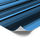 Blaue schwarze Streifen Poster (Ecke)