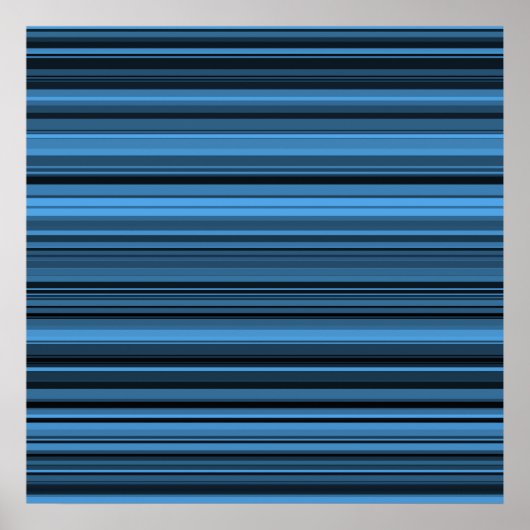 Blaue schwarze Streifen Poster (Vorne)