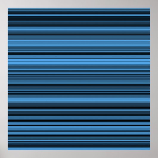 Blaue schwarze Streifen Poster (Vorne)
