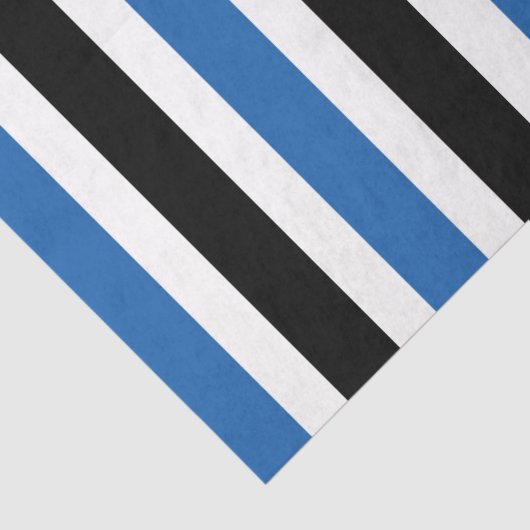 Blaue schwarze Streifen Seidenpapier (Detail)