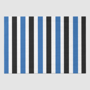 Blaue schwarze Streifen Seidenpapier