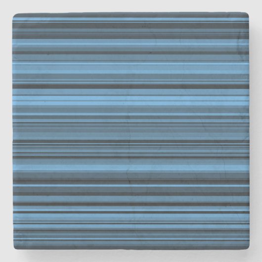 Blaue schwarze Streifen Steinuntersetzer (Vorderseite)