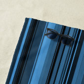 Blaue schwarze Streifen Strandtuch (Beispiel)