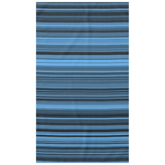 Blaue schwarze Streifen Tischdecke (Vorderseite)