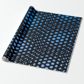 Blaue Schwarzpunkt-Papierverpackung Geschenk Geschenkpapier (Ungerollt)