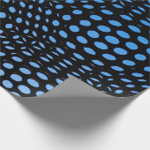 Blaue Schwarzpunkt-Papierverpackung Geschenk Geschenkpapier (Ecke)