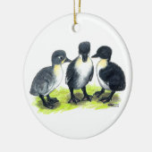 Blaue schwedische Entlein Keramikornament (Links)