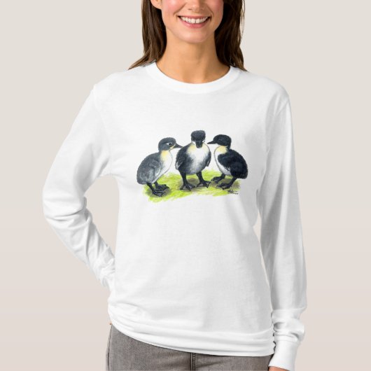 Blaue schwedische Entlein T-Shirt (Vorderseite)