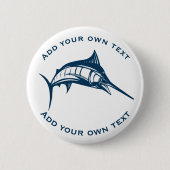 Blaue Schwertfische Button (Vorderseite)