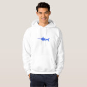 Blaue Schwertfische Hoodie (Vorne ganz)
