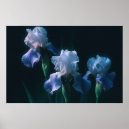 Blaue Schwertlilie-Blumenwandkunstposter Poster